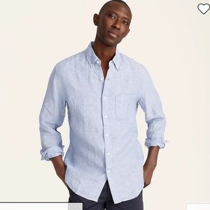 Men’s J Crew linen button down in blue